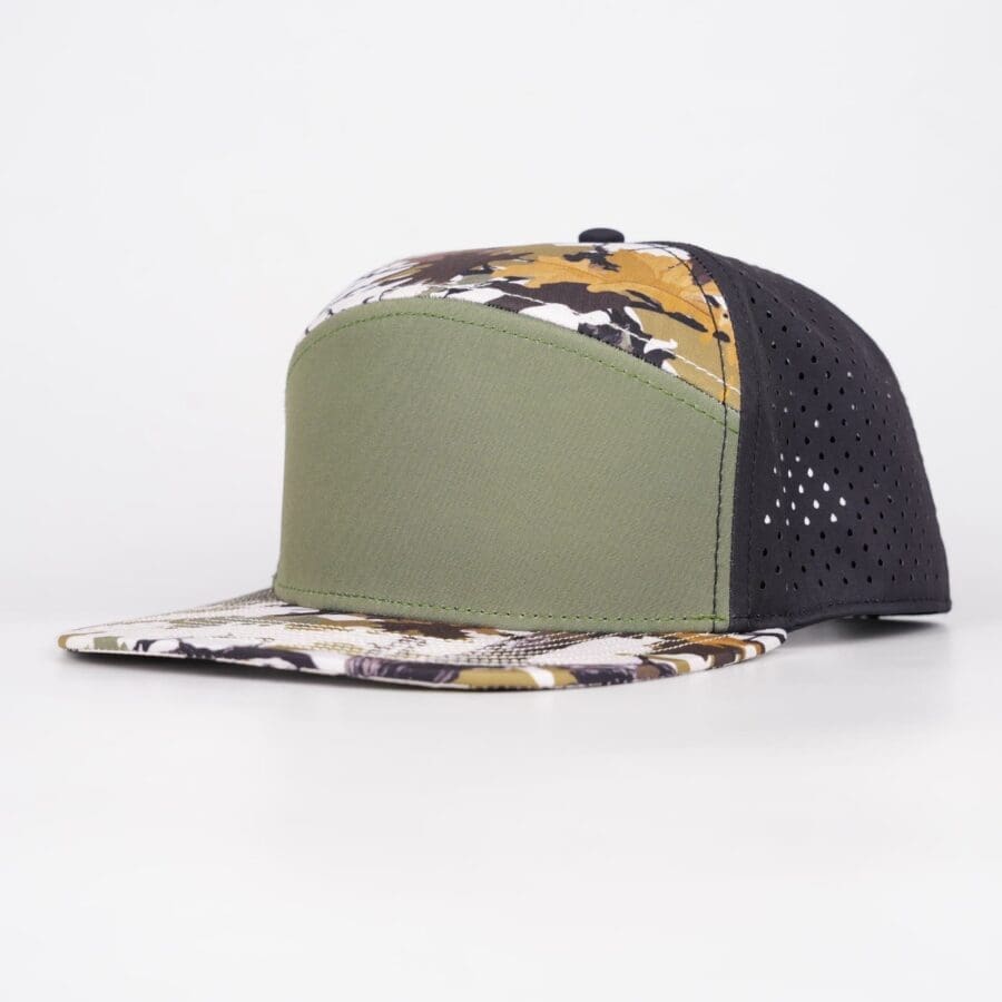 Green Brown Leaf with Black