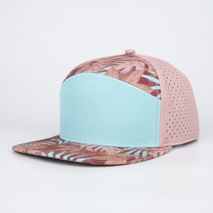 Teal Brown Leaf with Tan